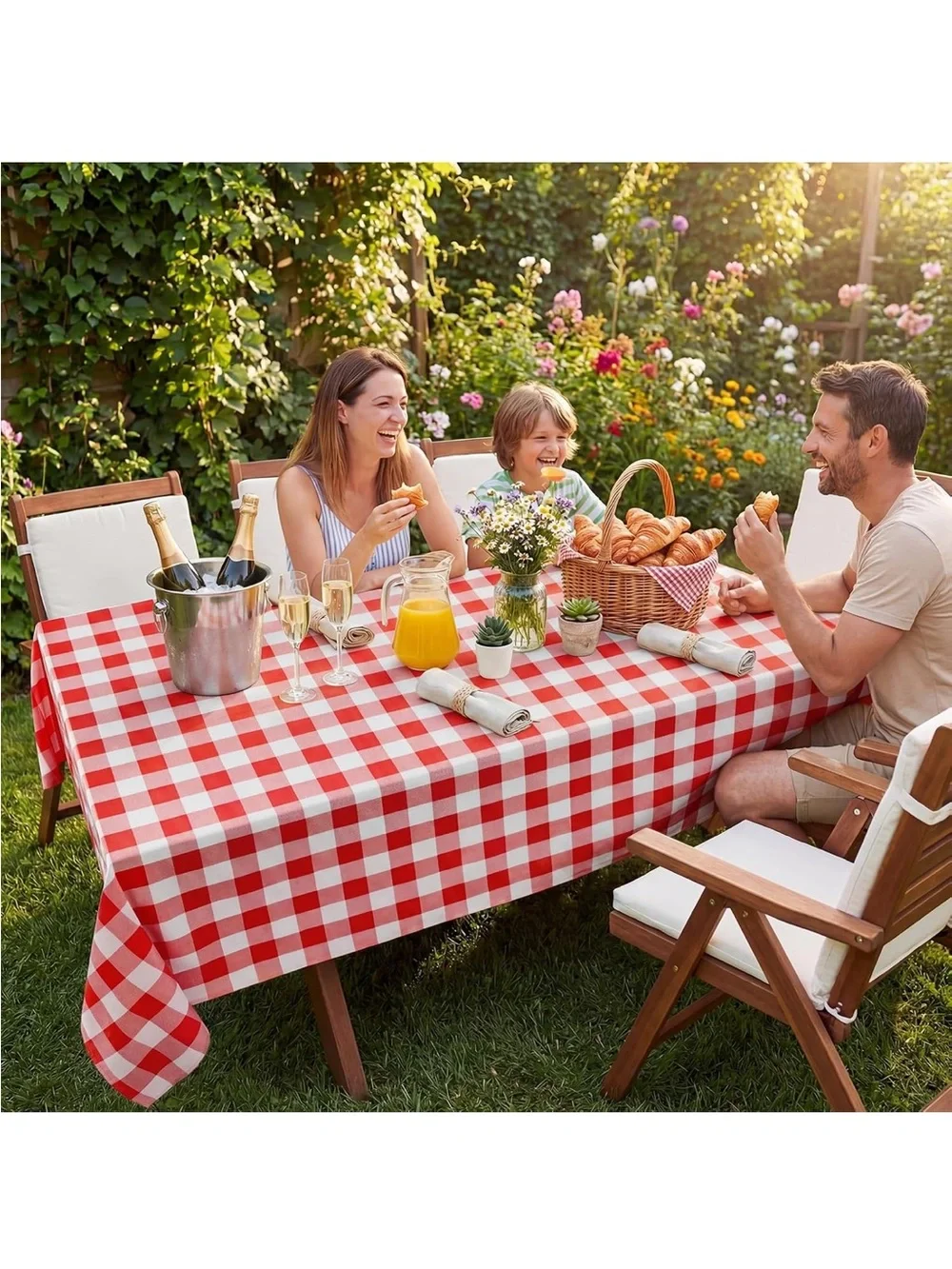 NEW Softalker Gingham Checkered Tablecloth Rectangle - Buffalo plaid